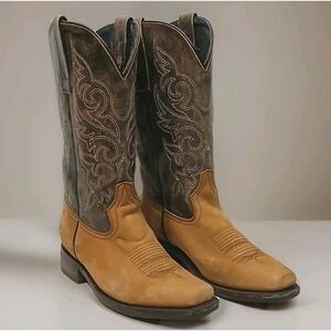 Masterson Vintage Distressed Womens Size 9 Cowboy Boots Rustic Boho Western